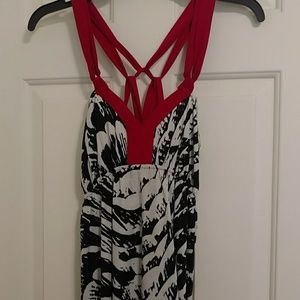 Black and white printed maxi dress